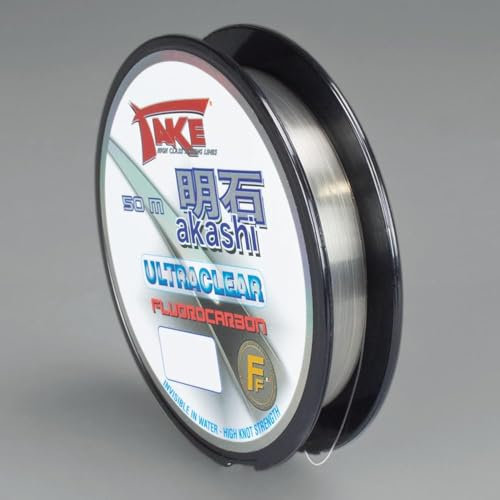 Lineaeffe Angelschunr Take Akashi Fluorocarbon Ultraclear 0.20 mm 50 m Fluorocarbon Meer Spinning Surfcasting Forelle Bolo See