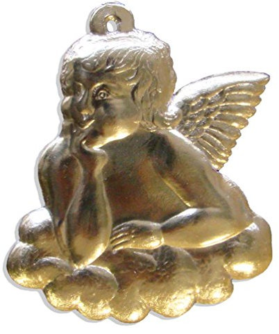 Kunze A067214831 Engel, 8 x 7 cm, 2 Stück, Geprägtes Papier, Gold
