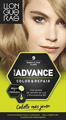 Llongueras Color Advance Tinte Pelo Mujer Coloración Permanente Color Intenso Hasta 5 semanas - Tono 9 Rubio Claro Claro