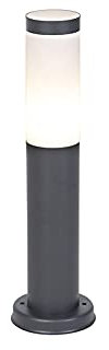 Qazqa - Outdoor Lamp Bollard Anthracite 45 cm IP44 - Rox Garden- - Modern - Suitable for LED E27 | 1 Light - Stainless Steel Bollard Light - Suitable for