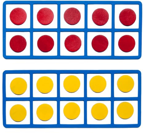 LEARNING ADVANTAGE Giant Magnetic Foam Ten Frames with 20 Disks