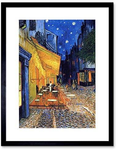 Wee Blue Coo VAN GOGH CAFE TERRACE PLACE DU FORUM ARLES 1888 OLD ART PRINT B12X2024
