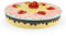 HOME Portatorta Decorata con Coperchio, 24 cm, Ceramica, Multicolore, 28x12x26 cm