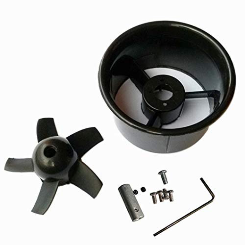 JFtech 64mm Duct Fan Unit 5-Blade Propeller Prop Kit Set for RC Model Ducted Fan EDF Jet Airplane Aircraft