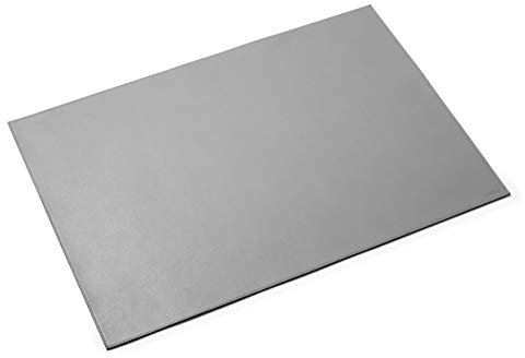 Durable Schreibunterlage aus hochwertigem, soften Leder, 650 x 450 mm, rutschfest, Made in Germany, grau, 730510