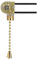 sourcing map Fan Light Switch with Brass Pull Chain (Pack of 1 set)