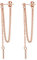 SLUYNZ 925 Sterling Silber Bar Tropfen Ohrringe Kette für Frauen Damen Tröpfchen Einfädler Ohrringe Baumeln (C-Rose Gold)