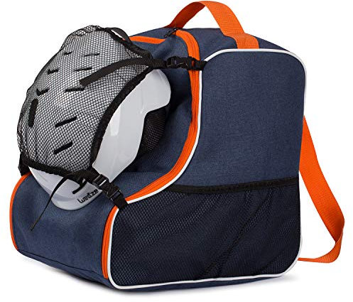 Ferocity Premium Skischuhtasche Helmtasche Skistiefeltasche Mit Abnehmbarer Netztasche Blau Orange mit Netz [054]