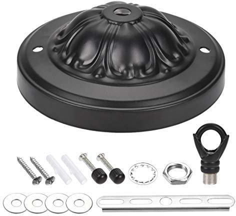 Deckenleuchte, Vordach-Set, Beleuchtung, Basis mit Halskette, Schnalle, Lampe, 5 1/8 Zoll, 130 mm, bronzefarben, 2 Stück