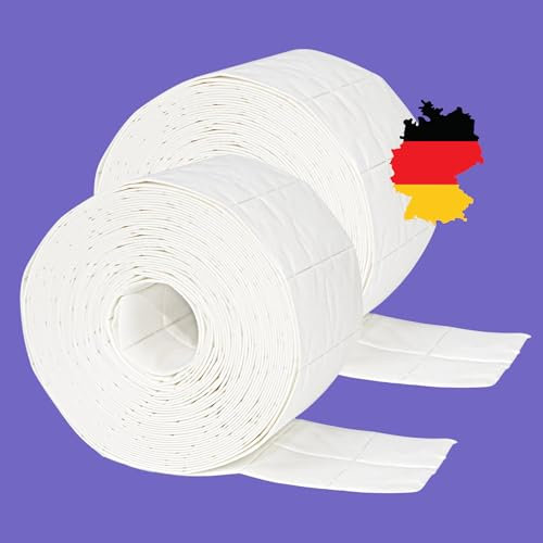 ND24 NailDesign® Zelletten Rolle 4x5cm 13-lagig 1000er Pack – Flusenfreie und Fusselfreie Zelettenrolle für Nägel – Tupfer für Maniküre und Modellage für perfekte Ergebnisse – ideales Gelnägel Zubehör
