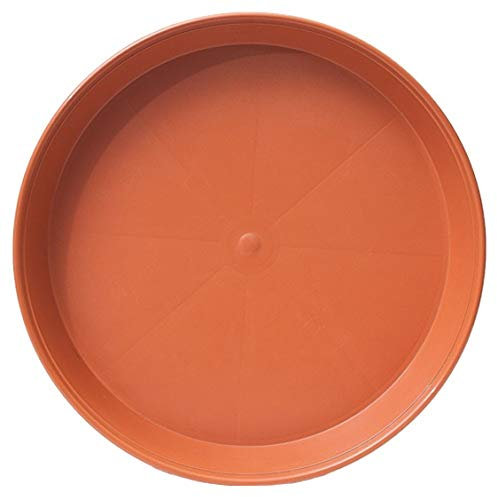 Muddy Hands Heavy Duty Terracotta Round Plastic Plant Pot Saucer Planter Water Drip Tray Base Plate (2, 35cm)