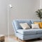 Licht-Erlebnisse Steh Leselampe Stehlampe GU10 Weiß Gold, Spot, verstellbar, Kabelschalter, H:126 cm, minimalistisch, Wohnzimmer, Schlafzimmer, Stehleuchte