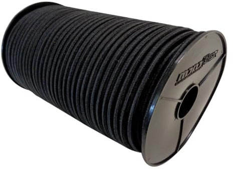 Gummiseil Expanderseil 10mm 30m mit PE Mantel in Schwarz Gummileine Planenseil Leine Gummischnur Gummikordel