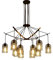 Lechera grande de hierro forjado, personalidad de 12 luces de 12 ligeros Luz colgante americana, estilo industrial Café retro Luz colgante, for tienda de ropa Dormitorio Dormitorio Entrada Comedor