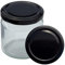 Imkado Honiggläser Neutralglas 250g mit Twist-Off Metalldeckel (36 Stk) Schwarz, 212ml