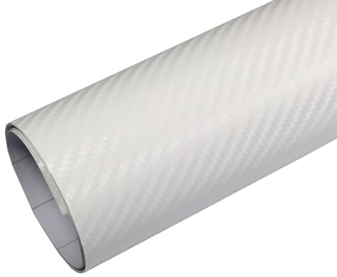 Neoxxim 24,3€/m² 3D Carbon Folie weiss 30 x 152 cm Autofolie Dekorfolie Luftkanalfolie