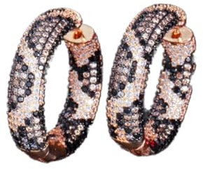 HPIP Beliebte Mirco Full Cubic Zirkonia Leopard Snake Round Circle Creolen Für Damen Korean Fashion Jewelry