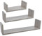 H HANSEL HOME 3 Wandregal Graue Eichenfarbe Farbe, Schwebend Hängeregal Unsichtbare Fixierung, Wandboard Bücherregal Regale Dekorativ 42x10x10 cm, 32x10x8.5cm, 22x10 x7.7cm