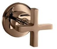 hansgrohe AXOR Citterio Absperrventil Unterputz mit Kreuzgriffen, 39965300, Farbe: Polished Red Gold