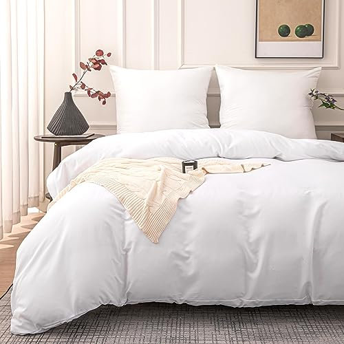 Schueling Design Bettbezug-Set, Bettwäsche-Set, Bettdeckenbezug-Set, zweiseitiges, weiches und hautfreundliches Bett-Set mit Reißverschluss und Eckbändern, geeignet für alle Jahreszeiten