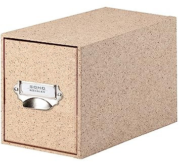 Rössler SOHO CD-Schubladenbox | Schubladen-Aufbewahrungsbox | Organizer mit Schublade | Storage Box | Aufbewahrung & Organisation | (BxHxT): 143 x 158 x 261 mm | 1 Stück | Farbe: Braun | Cacao