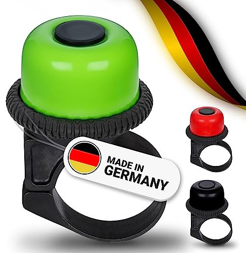 TRAILWOLF Fahrradklingel Drehklingel - Grün - klein, leicht, laut - Made in Germany - maximale Sicherheit für Dein Fahrrad - ideal für MTB, Mountainbike, Rennrad, eBike, Gravel Bike