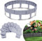 VA-Cerulean Rasenkante Kunstoff, Flexibler Steinoptik Beeteinfassung 7,5 M, PP Beetumrandungen mähkante, Palisade für Blumen Gartenzaun decorativ, L 25 x H 23 cm, 30 Stücke, Grau