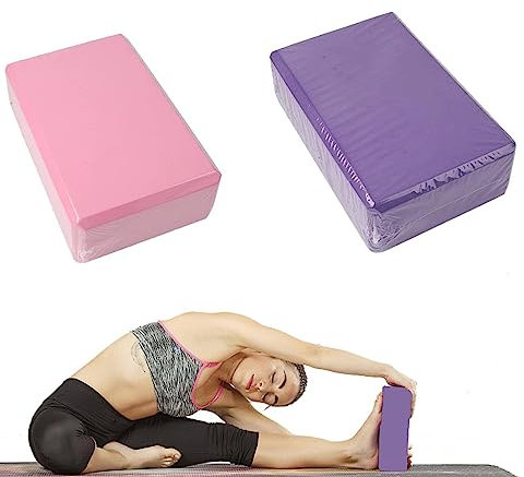 Yoga Blöcke 2er Set Yoga Block Hochdichter Eva Schaum Yogablöcke Korkblock Für Yoga Dehnübungen Fitnessblock Für Frauen Und Männer Leicht Yogablock Für Pilates, Fitness, Meditation & Entspannung