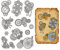 CRASPIRE Mechanische Zahnräder, Transparenter Gummistempel, Steampunk-Vintage-Stil, Transparente Silikon-Siegel, Stempel Für Journaling, Kartenherstellung, DIY, Scrapbooking, Handgefertigtes Fotoalbum