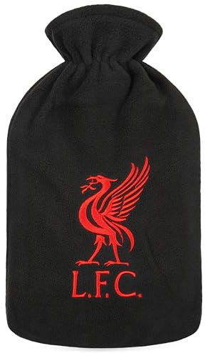 Liverpool F.C. Hot Water Bottle with Soft Cover 1.8L - Gifts for Him (Black)