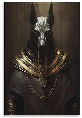 Anubis Poster mit antiker griechischer Mythologie, 7 Leinwand-Kunstdrucke, Poster, Foto, Bild, Gemälde, Poster, Raumdekoration, 20 x 30 cm