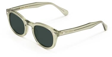 XLAB 8004 Sonnenbrille im Moscot-Stil, Unisex, 50mm, Grün/grüng15