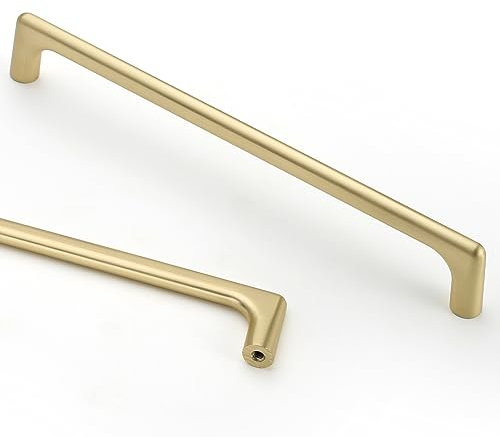 9BUILD 10 Pack 192mm Brushed Glod Cabinet Pulls Cabinet Handles Kitchen Cupboard Handles Kitchen Door Handles Drawer Handles Zinc Alloy Wardrobe Handles Cupboard Door Handles