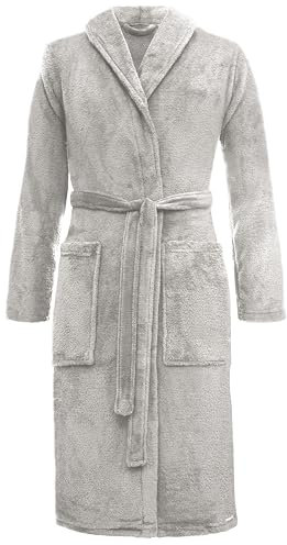 Brandsseller Damen & Herren Bademantel Coral Fleece Unisex leichter Morgenmantel Superweich