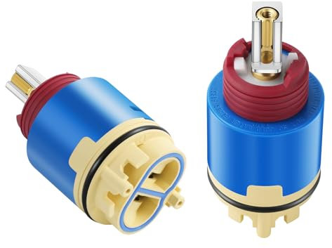 Vayolli JL02BJ 40 mm Keramik-Druckausgleichskartusche, Wasserhahn-Kartusche, Ersatz für Wannen- und Duscharmaturventil (1 Stück)