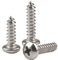 ORANXIN M4 x 25mm 50 Pcs Tête ronde Vis à bois Acier inoxydable 304 Vis autotaraudeuses Tête Pan Cruciformes Queue Pointue