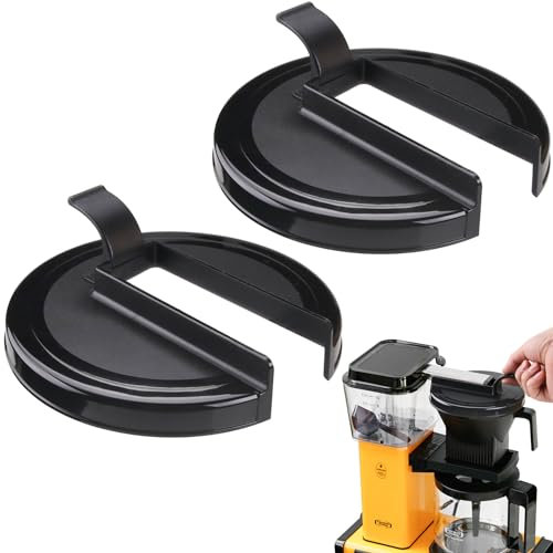 Brühkorbdeckel für Technivorm Moccamaster 13114, kompatibel mit Moccamaster-Kaffeemaschinen-Brühkörben (Kunststoff, schwarz), 2 Stück