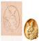 GOMAKRER 1 Pcs Carved Wooden Bunny Cookie Mold, Kitchen Wooden Rabbit Cookie Cutter 3D Biscuit Press Stamp Molds Gingerbread Cookie Stamp for Christmas Easter Kitchen DIY Baking Tool