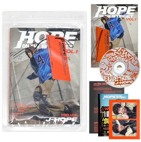 j-hope - [HOPE ON THE STREET VOL.1] (PRELUDE - GWANGJU & SEOUL VER.) Photo Zine + Poster + Photo Card + Sticker + Lyrics + Hang Tag + CD-R + 2 Extra Photocards