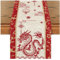HiyyFloy Chemin De Table Dragon Chinois Nouvel an Lunaire Chemin De Table Nappe Rouge Polyester Décorations De Fête Asiatique pour Décor De Table De Festival De Printemps