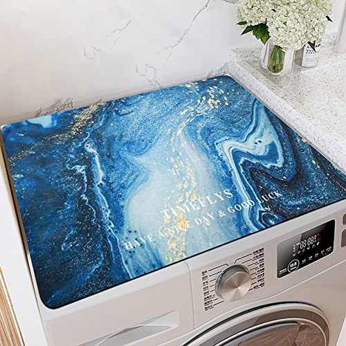 QHanky Housse de Réfrigérateur 65 * 90cm,Tapis de Bain Diatomite,Pare-poussière du Réfrigérateur Convient pour Lave-Linge Réfrigérateur,Couvercle Anti-poussière pour Machine à Laver