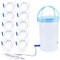 Kit complet de lavement pour le nettoyage intestinal - 1200 ml - Irrigateur pour nettoyer les intestins - Avec 1 cathéter + 10 embouts de cathéter de 25 cm - Sûr et hygiénique