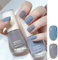 Nude Nail Polish, Nude Quick Dry Nail Varnish - Oil Based Natural Long Lasting Nail Polish - No Need Uv Nail Paint For Diy Nail Art Manicure At Home -French Manicure (Grey&Blue)