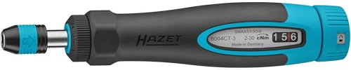 HAZET Tournevis dynamométrique 6004CT-3, 1/4 avec poignée standard, 0,02-0,3 Nm, précision 6%, longueur 196 mm, réversible droite/gauche, mécanisme roue libre'
