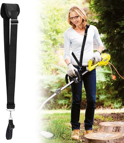 Newellsail Harnais de Débroussailleuse Sangles D'épaule Réglables Harnais Professionnel Universel Bandoulière Tondeuse Nylon pour Débroussailleuse, Tondeuse à Gazon