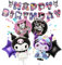 7 Stücke Kur-romi Geburtstags Deko Kur-romi Luftballons Set, Kindergeburtstag Dekoration Luftballons Set mit Happy Birthday Banner, Geburtstags Party Dekorationen für Kinder Mädchen