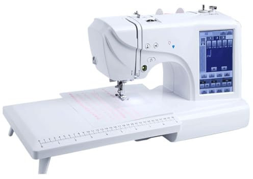 GJBMXSM Sticknähmaschine Digitale Stickmaschine Computergesteuerte Stickmaschine Nähmaschine 4 X 9,2 Zoll Stickbereich, 7 Zoll LCD-Touchscreen Für Anfänger
