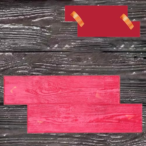 Jievmrs Stampi per Cemento Piccoli Timbri in Cemento, ASSE di Legno, Stampo per Stampaggio di Ponti in Legno per Esterni, Stampo Decorativo per Cemento, Texture per Calcestruzzo 60 X 30 Cm
