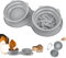 Gamelle Anti Glouton, Pliable Tapis Gamelle Chat, Gamelle pour Chien en Silicone Alimentaire, Gamelle Chiot, Support Anti-Dérapant Et Anti Débordement, Convient aux Chats et Aux Chiens(Gris)