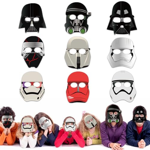 Wirhaut Star Cosplay Party Masken, Karikatur Kinder Party Masken, Maske Party Geburtstag Deko für Jungen Mädchen Kinder Maskerade Cosplay Party Karneval Weihnachten